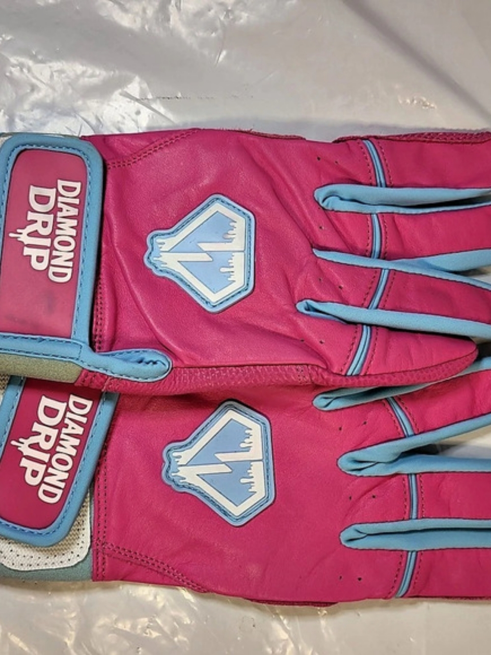 Diamond Drip Batting Gloves Size M Pink (T)
